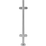 Silver Fence Poles MonsterShop Stainless Steel Balustrade 110cm Mid Post Decking Stairs