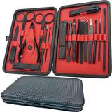Red Nail Tools Manicure Set-18 IN 1 Nail Care Set-Professional Ingrown Toenail Clipper Grooming Tool-Pedicure Kit