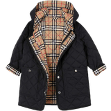 Coat Jackets Burberry Kid's Diamond Quilted Nylon Hooded Coat - Black