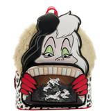 Loungefly Disney 101 Dalmatians Cruella De Villains Scene Mini Backpack - Black/Red/White
