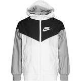 No Fluorocarbons - Soft Shell Jackets Nike Boy's Sportswear Windrunner - White/Black/Wolf Grey/White (850443-102)