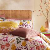 Yellow Bed Linen Furn Protea Abstract Floral Duvet Cover Yellow