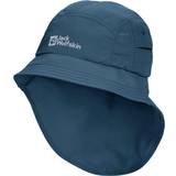 Blue Bucket Hats Children's Clothing Jack Wolfskin Kid's Villi Vent Long Hat - Dark Sea