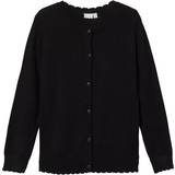 Buttons Tops Name It Kid's Vamone Cardigans - Black