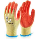 Orange Work Gloves Click MP1 Latex Polycarbonate Glove Orange