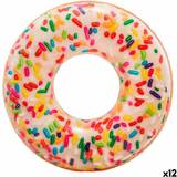 Plastic Swim Ring Intex Schwimmreifen Donut Weiß 114 x 25 x 114 cm 12 Stück