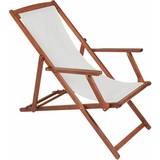 White Sun Chairs Garden & Outdoor Furniture Charles Bentley Folding fsc Eucalyptus Deck Sun Lounger Cream