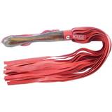 Whips Sex Toys Rouge Garments Wooden Handled Red Leather Flogger