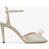 Women Heeled Sandals Jimmy Choo Sacora Champagne/White