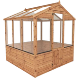 Rectangular Freestanding Greenhouses Mercia Garden Products Traditional Greenhouse 6x6ft Wood
