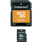 16 GB - SD Memory Cards Intenso MicroSDHC Class 4 21/5MB/s 16GB +Adapter