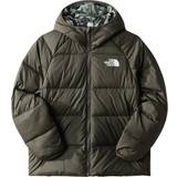 PFC-FREE impregnation Jackets The North Face Boy's Printed Reversible North Down Hooded Jacket - New Taupe Green (NF0A7WOP-21L)