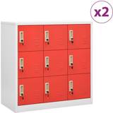 Red Storage Cabinets vidaXL Locker Light Storage Cabinet