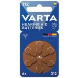 Batteries - Hearing Aid Battery Batteries & Chargers Varta Hearing Aid Batteries 312 Pack of 6 24607101416