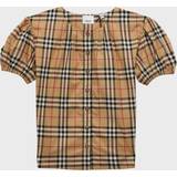 Long Sleeves Blouses & Tunics Burberry Kids Checked cotton-blend blouse multicoloured 7-10T