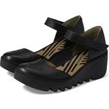 Fly London Slippers & Sandals Fly London Ladies Wedge Sandals Black: