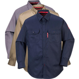 Grey Work Jackets Portwest FR89 - Bizflame 88/12 FR Work Shirt