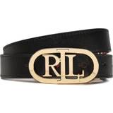 Women Belts Lauren Ralph Lauren Oval Reversible Belt - Black