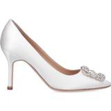 White Heels & Pumps Manolo Blahnik Court Shoes Woman colour White