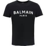 Balmain Tops Balmain Black Printed T-Shirt
