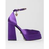 Purple Heeled Sandals Versace Heeled Sandals Woman colour Violet