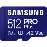512 GB Memory Cards Samsung PRO Plus MicroSDXC UHS-I U3 V30 A2 130/180MB/s 512GB
