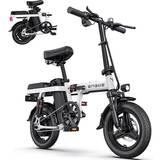Red Electric Bikes Engwe T14 Folding Electric Bikes - White Unisex