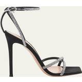 Heeled Sandals on sale Gianvito Rossi Black suede crystal sandals