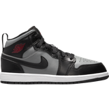 Nike Air Jordan 1 Mid Shadow PS - Black/Particle Grey/White/Gym Red