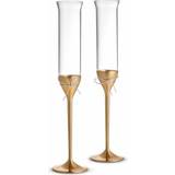 Wedgwood Vera Wang Love Knots Gold Toasting Flutes Champagne Glass