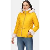 Regatta Water-repellent Women's Yellow Willabella Fur Detail Jacket