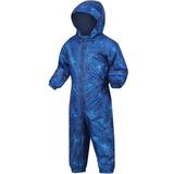 Blue Rain Overalls Children's Clothing Regatta kids printed splat ii snowsuit waterproof insulated all-in-one rainsuit