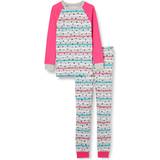 Pyjamases Children's Clothing on sale Hatley Girls' Organic Cotton Raglan Sleeve Printed Pajama Set, Confetti Hearts, Years