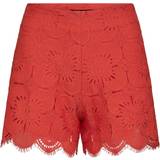 Desigual Women Shorts Desigual Retro lace shorts RED