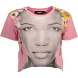 Desigual Women T-shirts & Tank Tops Desigual Pink Cotton Tops & T-Shirt