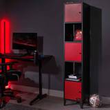 Red Cabinets X Rocker Mesh-Tek Tall Cube Storage Cabinet
