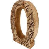 Geko Hand Carved Wooden Geometric Letter O