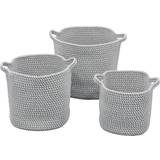 Grey Baskets JVL Edison Cotton Rope Storage Basket