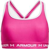 Spandex Bralettes Children's Clothing Under Armour Girls' Crossback Sports Bra Rebel Pink White YSM