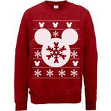 Disney Mouse Christmas Snowflake Silhouette Red Christmas Jumper