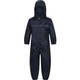 Windproof Rain Overalls Children's Clothing Regatta Kid's Paddle Waterproof Breathable Rain Suit - Navy