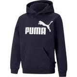 Hoodies Children's Clothing on sale Puma Youth Essentials Hoodie with Large Logo - Peacoat (586965_06)