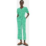 Whistles Women Jumpsuits & Overalls Whistles Women's Smooth Leopard Print Jumpsuit Green/Multi