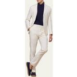 Ralph Lauren Trousers & Shorts Ralph Lauren Gregory Hand-Tailored Silk-Linen Trouser Classic Cream