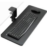 Keyboard Trays on sale Vivo Black 25 Rotating Computer Keyboard and Mouse Tray, Extra Sturdy Single Desk Clamp, MOUNT-KB01CB