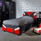 X Rocker Cerberus Single Ottoman Bed Frame Red