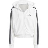 Adidas Women Tops adidas Essentials 3-Stripes French Terry Bomber Full Zip Hoodie - Black/White