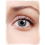 White Colored Lenses Fancy Dress Horror-Shop Spiral Kontaktlinsen Black & White Verrückte Kontaktlinsen kaufen