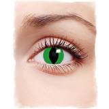Halloween Colored Lenses Fancy Dress Horror-Shop Kontaktlinsen grüne Anakonda Motiv Schlangen Motivlinsen