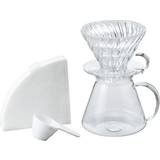 Black Pour Overs Hario V60 Glass Brewing Kit